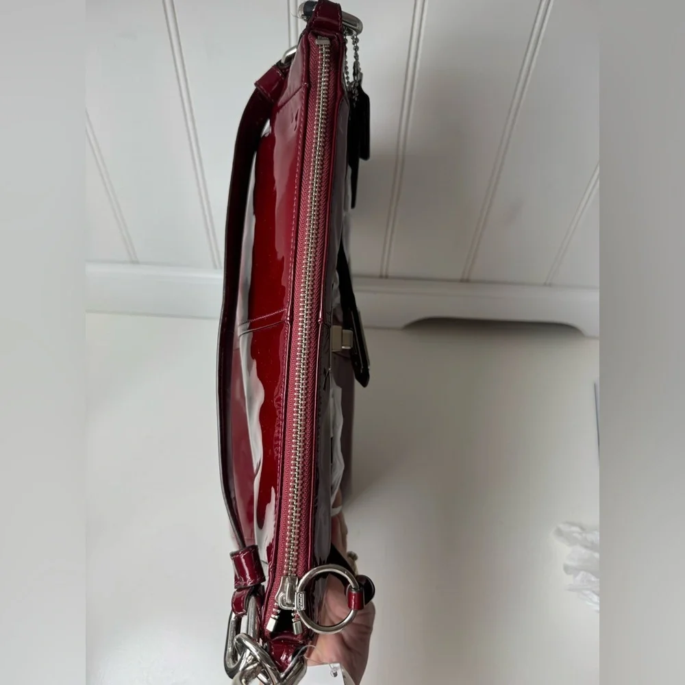 Coach Women’s Chelsea Red Patent Leather Hobo Handbag Purse